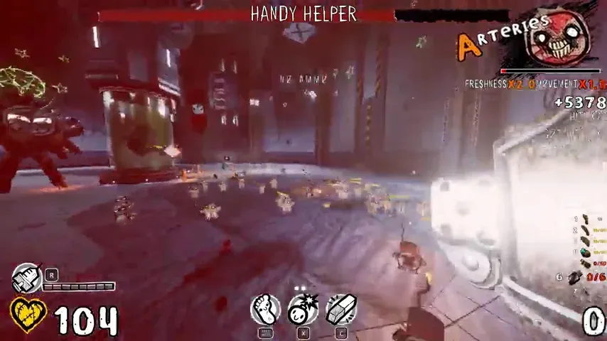 The Manager final boss fight frame from Chapter 18 full-game footage