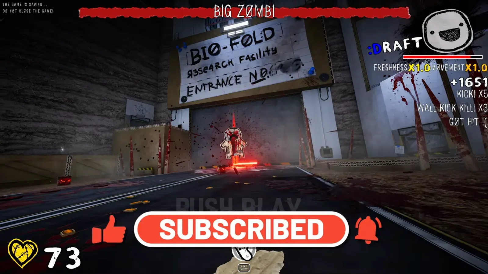 Bandaged boy HUD portrait beside weapon ammo in RUSH PLAY compilation